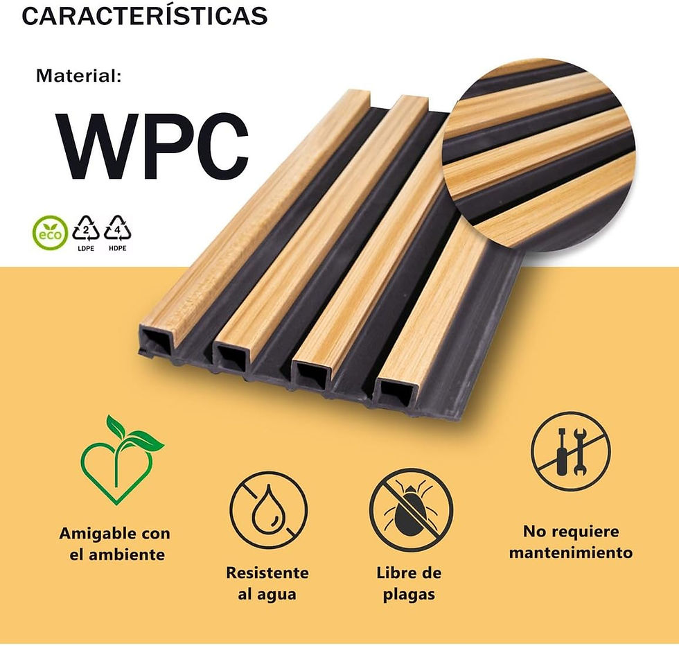 Miniatura: Lambrin de interior JAUZ IMPROVEMENT WPC fondo negro (GRAPAS GRATIS)