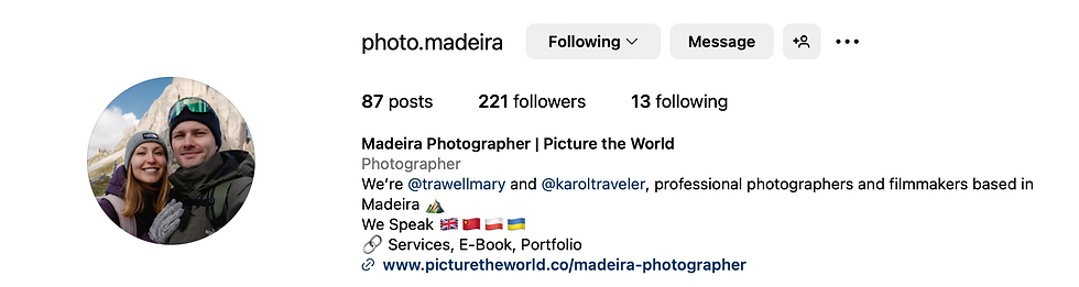 Example of Best Practices for Creating Your Personal Brand Profile on Instagram