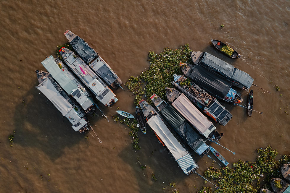 Mekong Delta floating Market in Vietnam