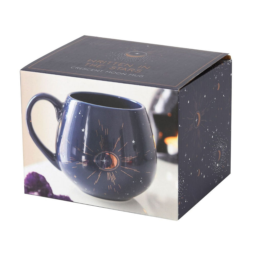 Miniatyrbild: BLUE CRESCENT MOON ROUNDED MUG