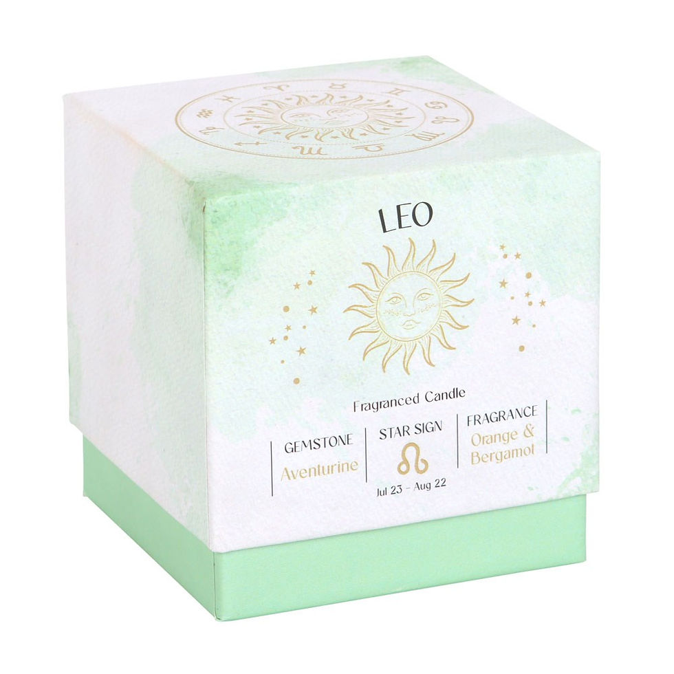 Miniatyrbild: LEO ORANGE & BERGAMOT GEMSTONE ZODIAC CANDLE