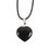 Thumbnail: BLACK OBSIDIAN HEALING CRYSTAL HEART NECKLACE