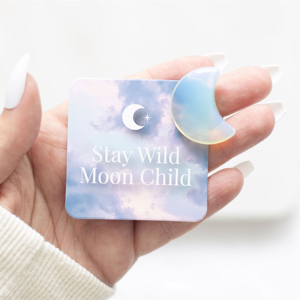 Miniatyrbild: STAY WILD MOONSTONE CRYSTAL MOON IN A BAG
