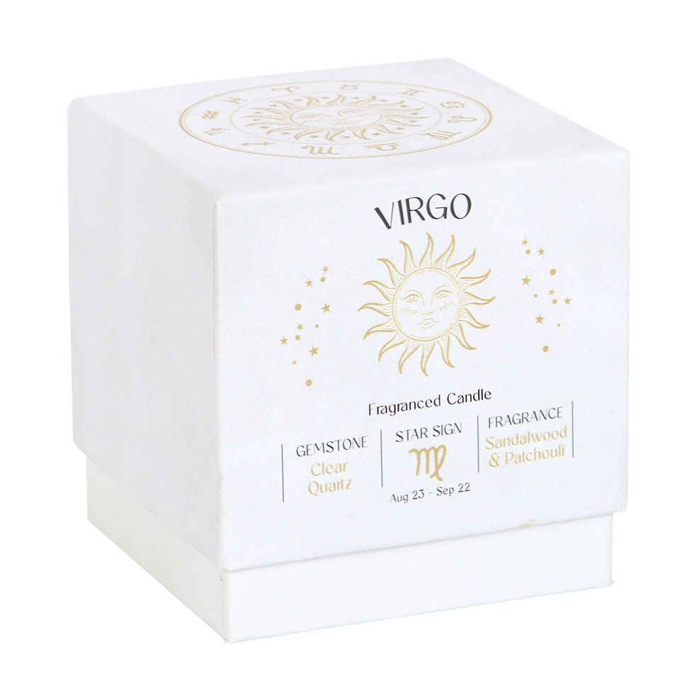 Miniatyrbild: VIRGO SANDALWOOD & PATCHOULI GEMSTONE ZODIAC CANDLE