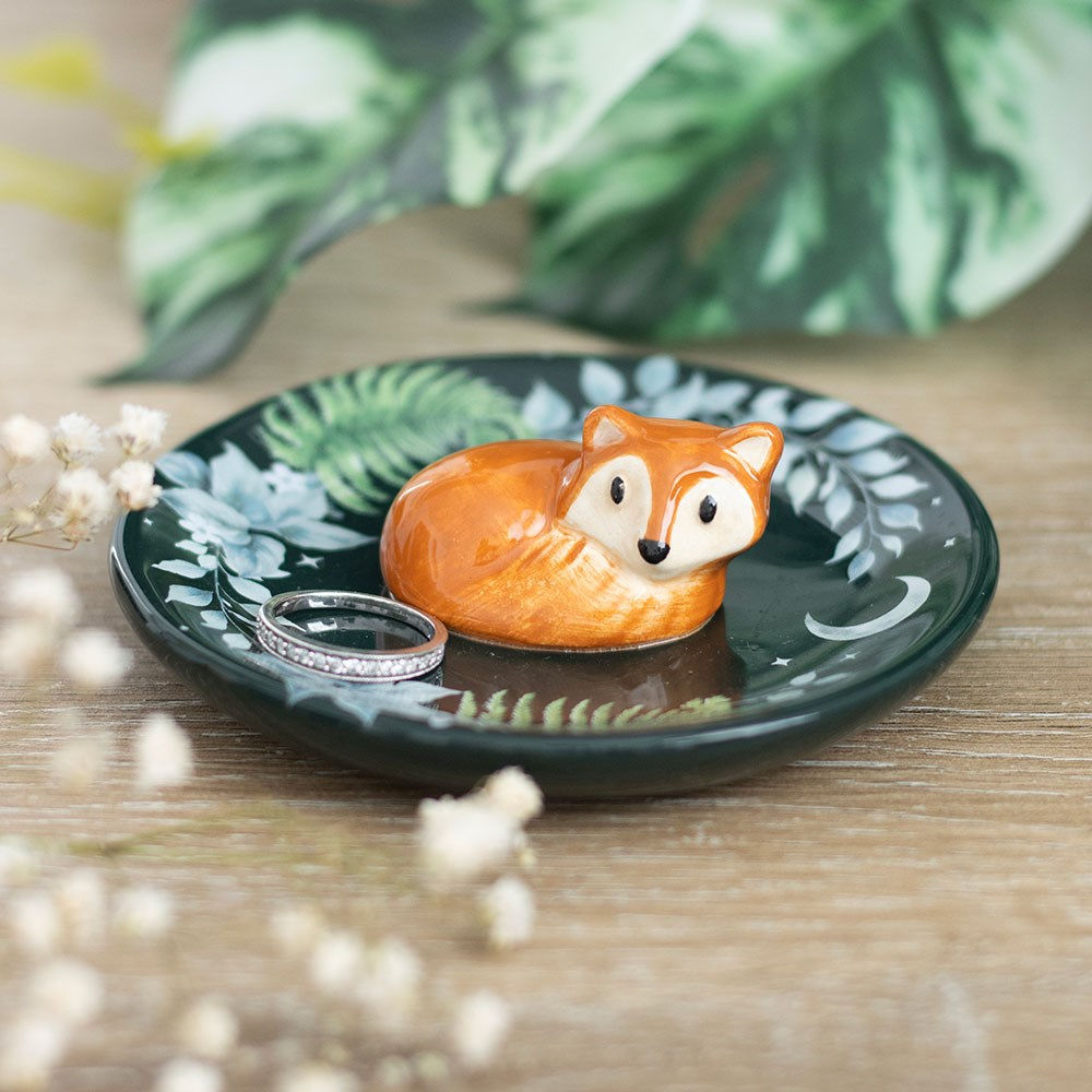 GREEN FOX TRINKET DISH