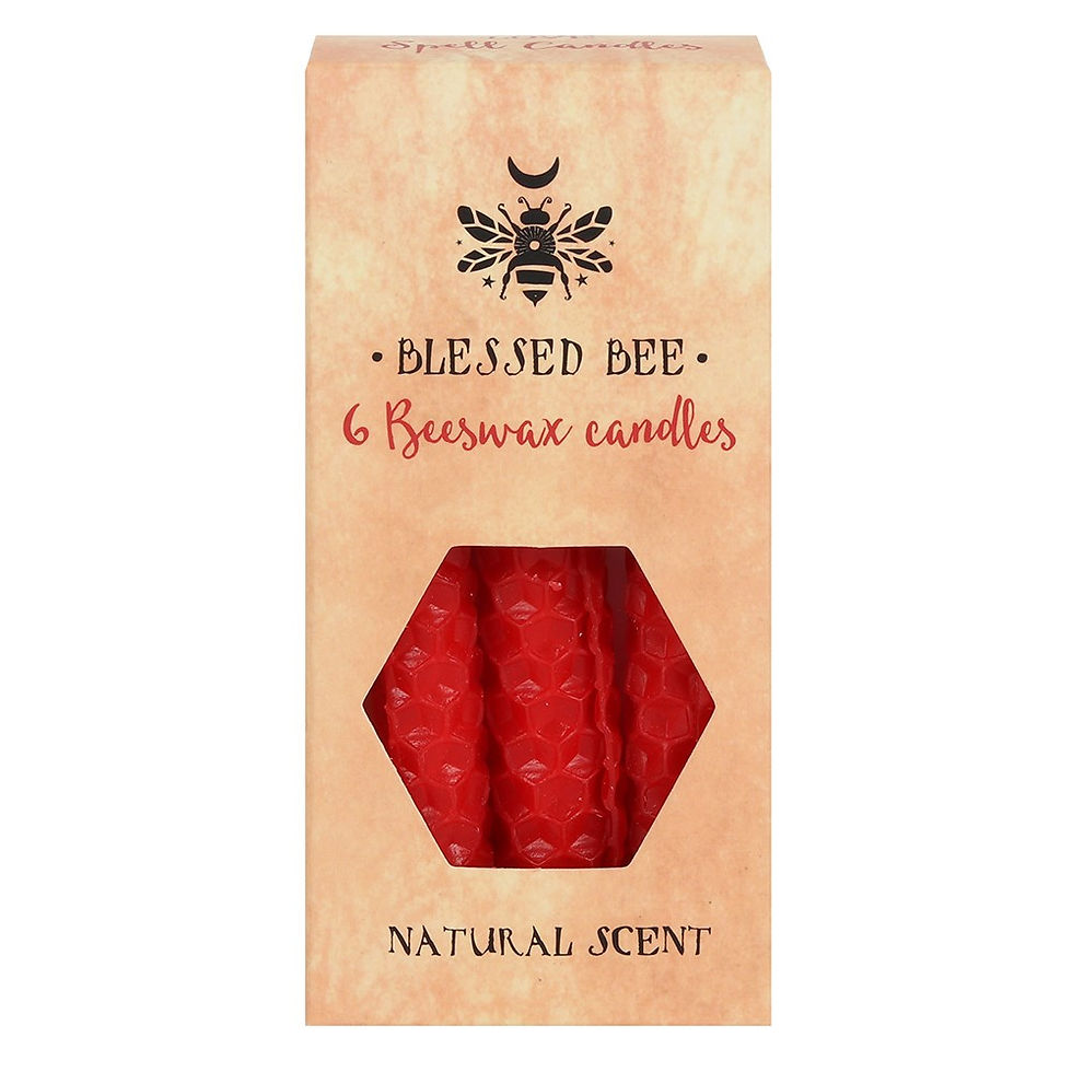 Miniatyrbild: PACK OF 6 RED BEESWAX SPELL CANDLES - LOVE