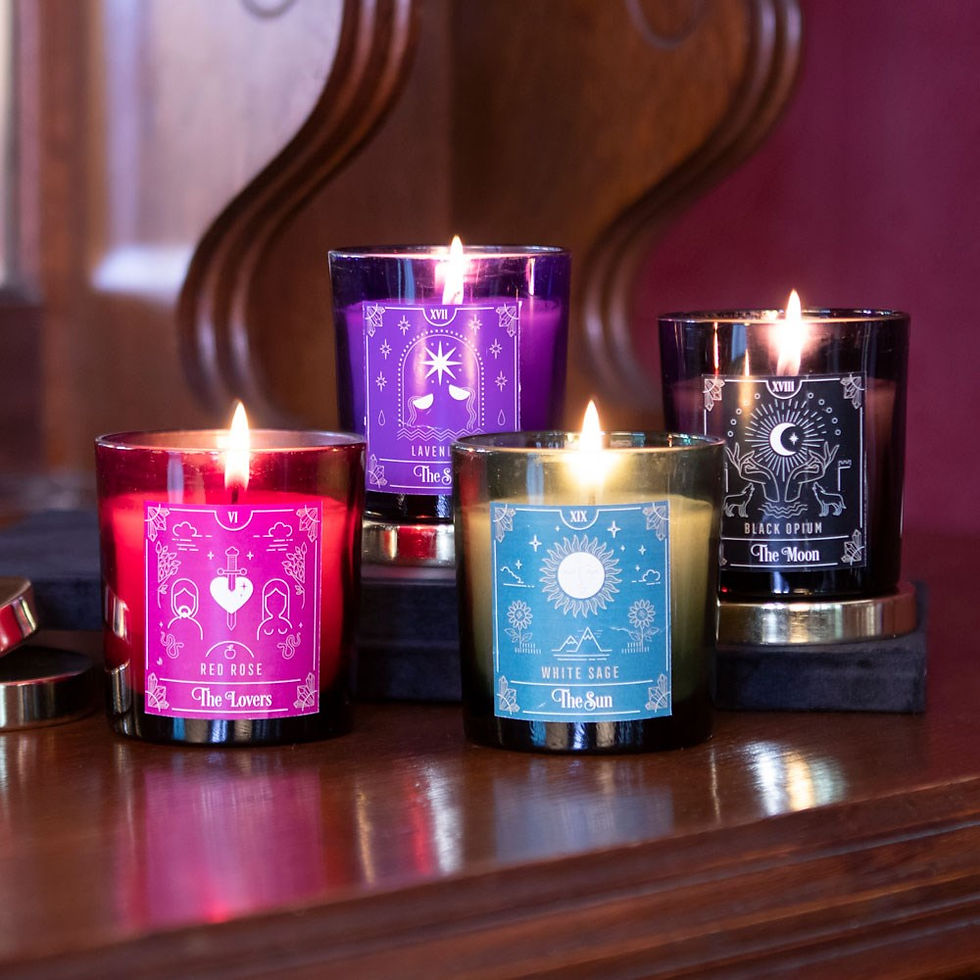 Thumbnail: THE STAR LAVENDER TAROT CANDLE