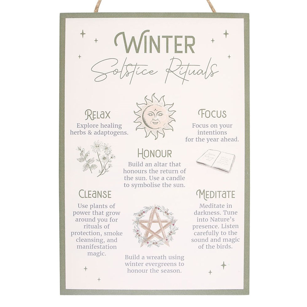 Miniatyrbild: 30CM WINTER SOLSTICE RITUALS MDF HANGING SIGN