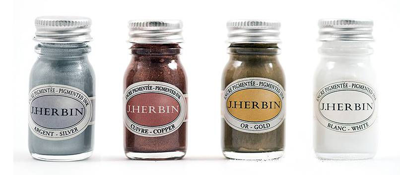 Miniatyrbild: J.HERBIN PIGMENTED INK, BLANC - WHITE 10ML