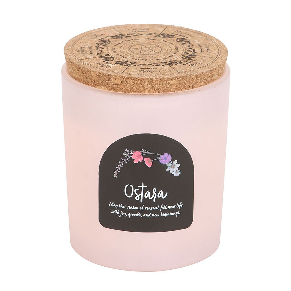 Thumbnail: OSTARA FRESH LINEN WHEEL OF THE YEAR CANDLE