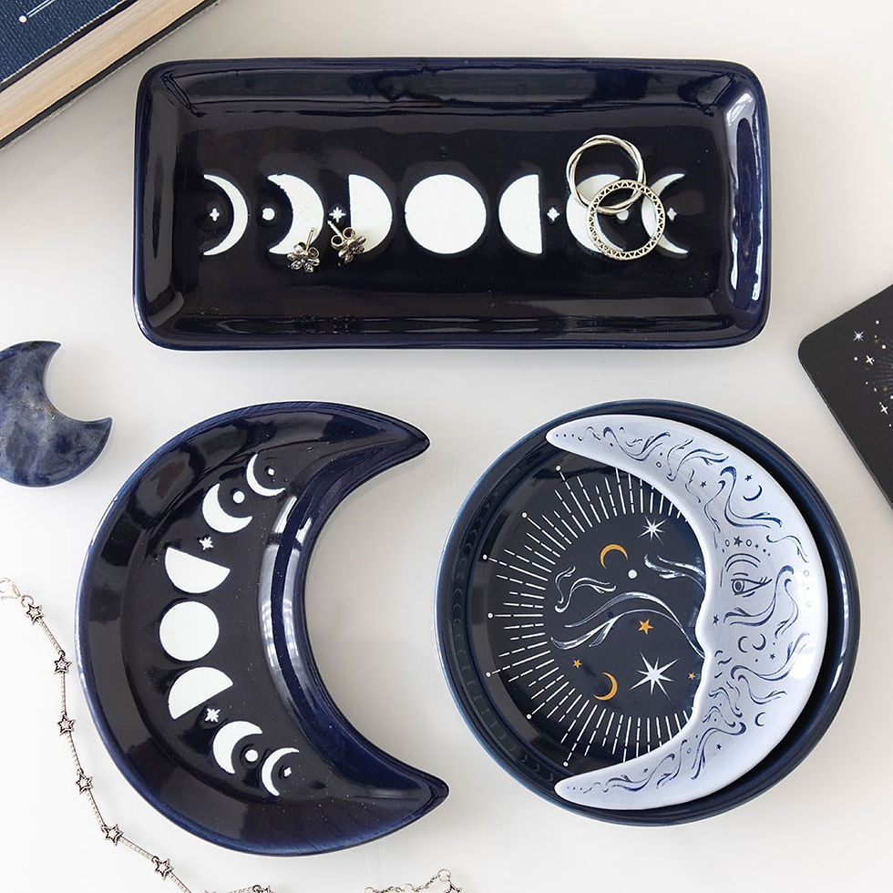 Miniatyrbild: BLUE MOON PHASE CRESCENT MOON TRINKET DISH