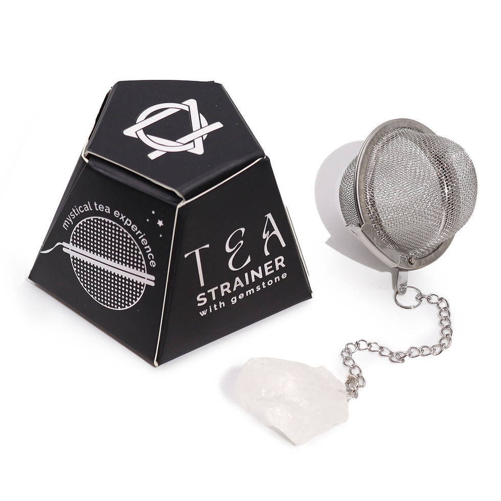 Miniatyrbild: Raw Crystal Gemstone Tea Strainer - Rock Quartz