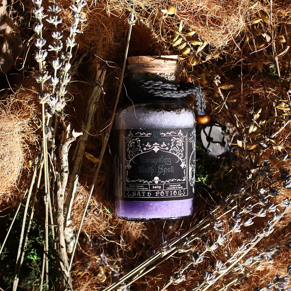 Thumbnail: Ancient Witch Bath Spell Potion & Rock Crystal Amulet - Cleansing