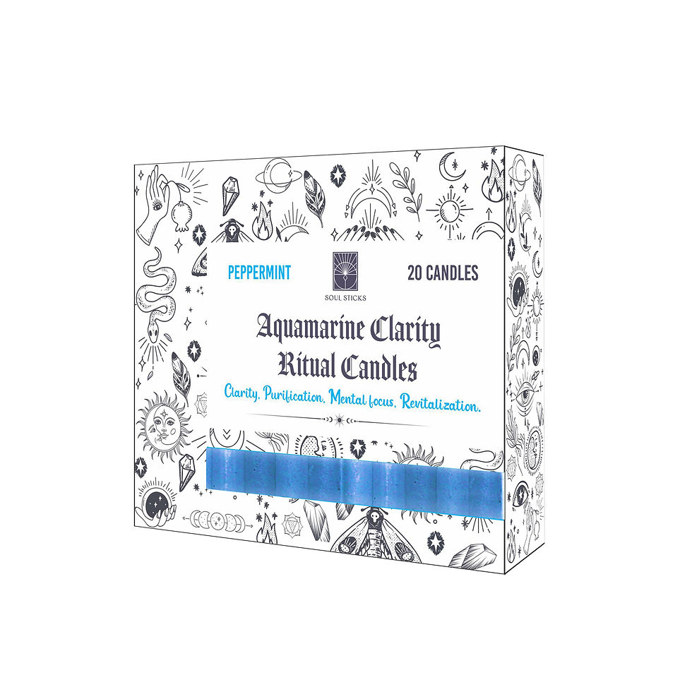 PEPPERMINT CLARITY SCENTED RITUAL CANDLES - Clarity, Purification, Mental focus,