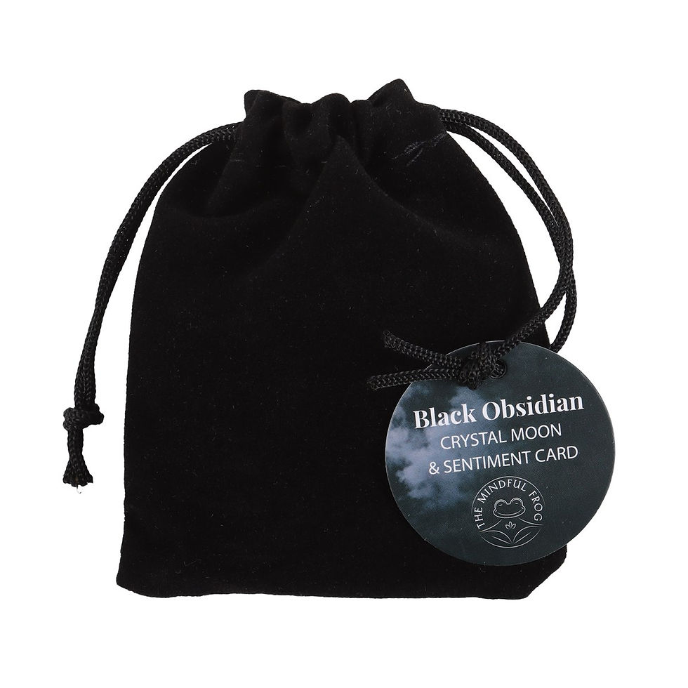 Miniatyrbild: THE DARKEST NIGHTS BLACK OBISIDIAN MOON IN A BAG