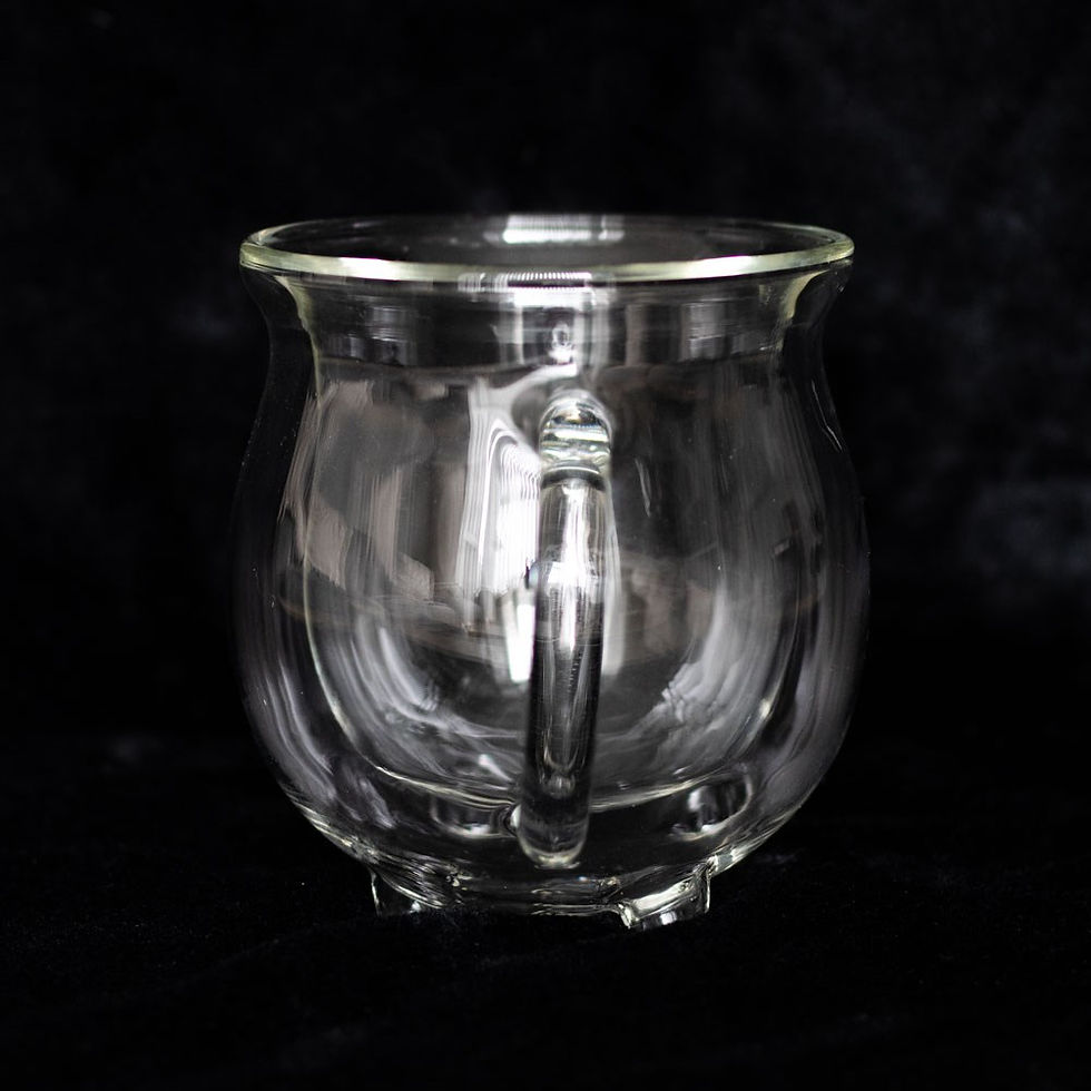 Miniatyrbild: CLEAR DOUBLE WALLED GLASS CAULDRON MUG