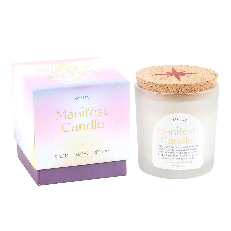 Miniatyrbild: OPALITE LAVENDER & PATCHOULI MANIFESTATION CANDLE