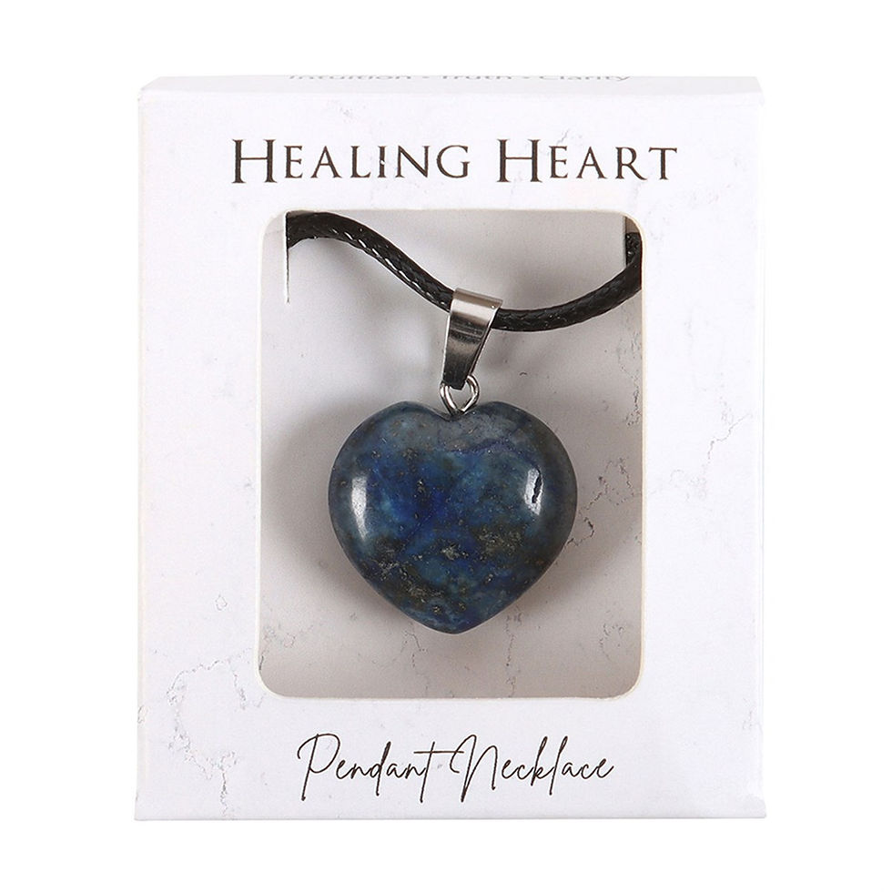 Miniatyrbild: LAPIS LAZULI HEALING CRYSTAL HEART NECKLACE