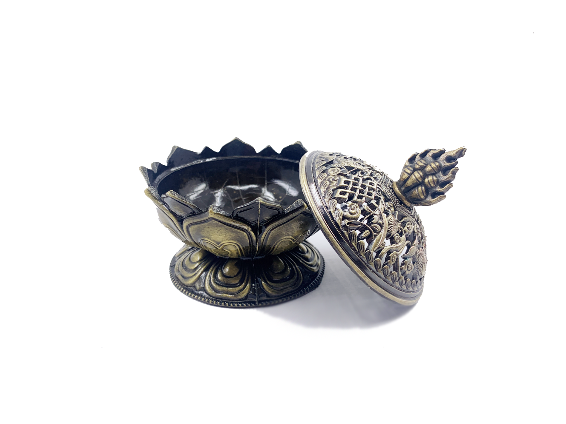 METAL LOTUS INCENSE CONE HOLDER