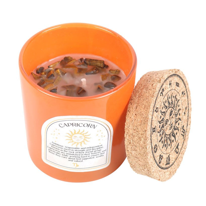 Miniatyrbild: CAPRICORN SANDALWOOD & JASMINE GEMSTONE ZODIAC CANDLE