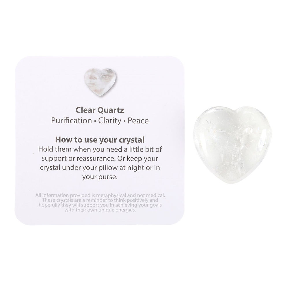 Thumbnail: YOU ROCK CLEAR QUARTZ CRYSTAL HEART IN A BAG