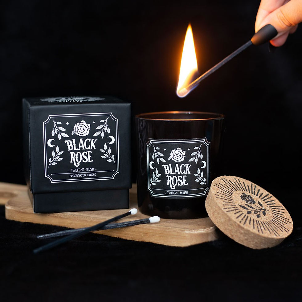 Thumbnail: BLACK ROSE TWILIGHT BLUSH CANDLE