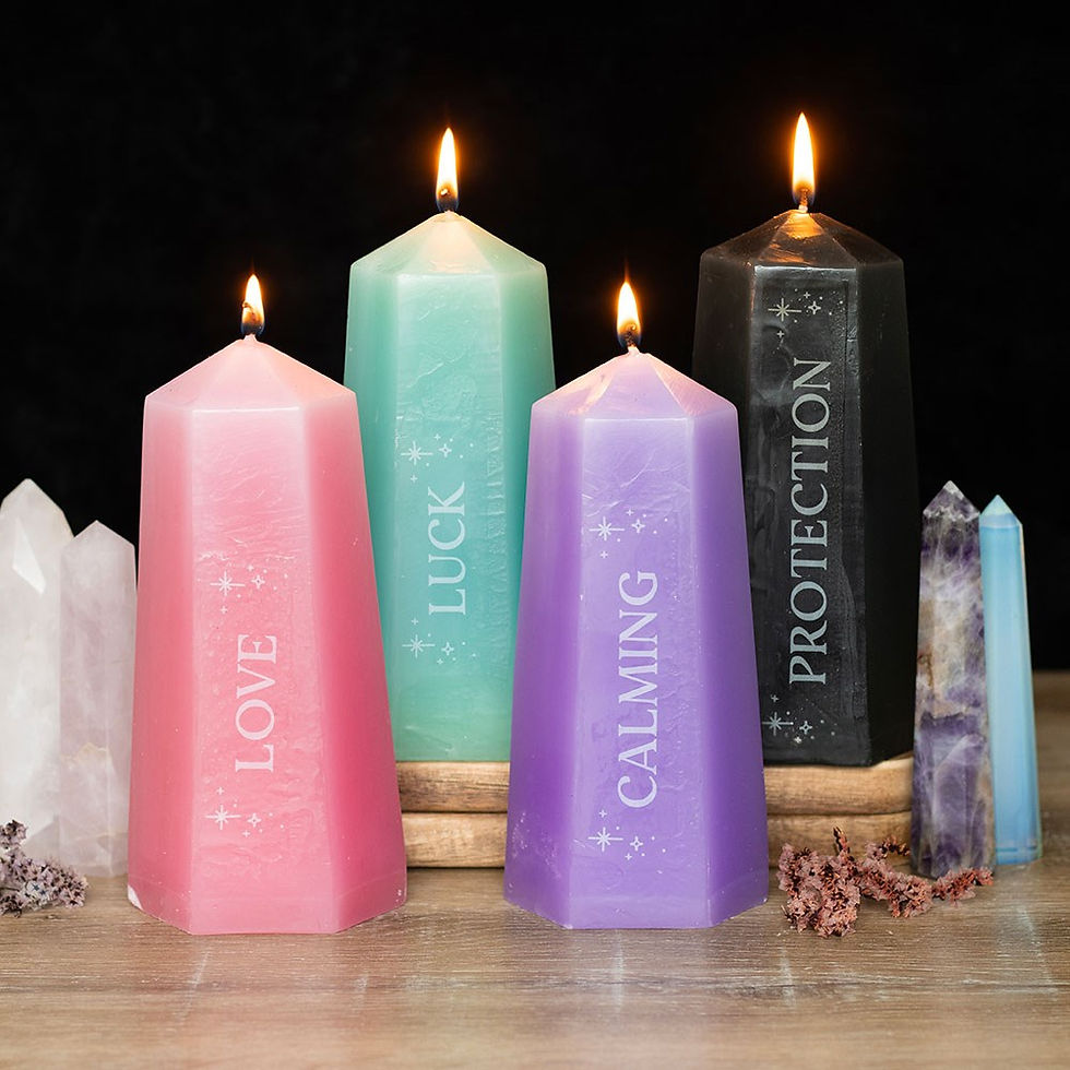 Thumbnail: LUCK CRYSTAL CANDLE WITH ROUGH GREEN AVENTURINE