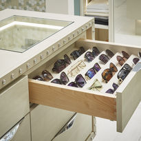 Highly Organized Sunglass Tray in Drawer in Island with Eco Domo Top