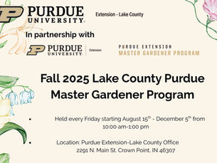 Lake County Fall 2025 Master Gardener Training Class