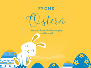 Frohe Ostern wünscht Nordseecamping zum Seehund!