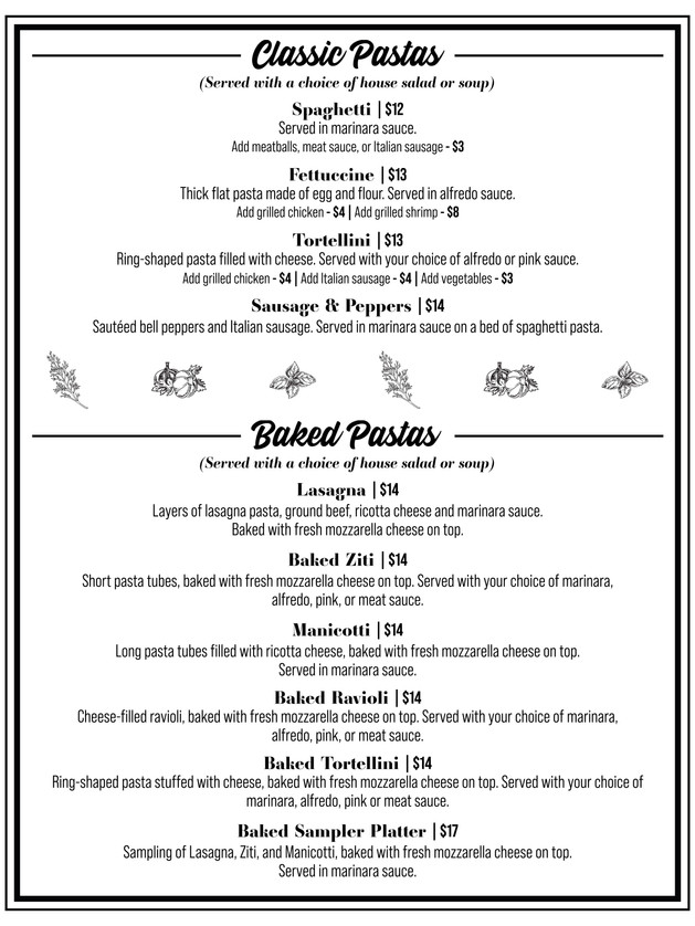 Abilene's Little Italy MENU Italian Restaurant Since 2006