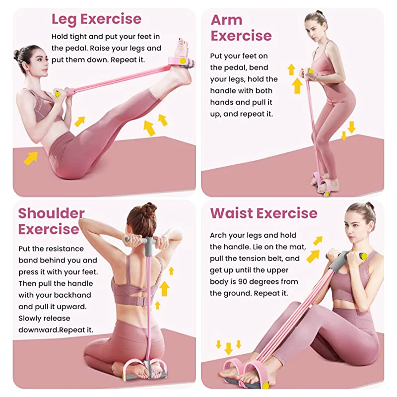 Thumbnail: 4/5pcs A Yoga Fitness Set-Includes Foot Stretchers, Leg Beauty Clips, Jump Rope,