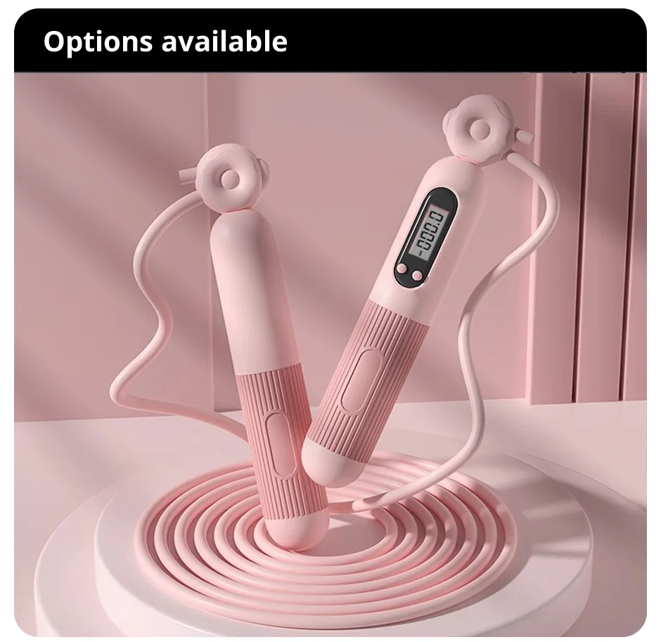 Thumbnail: Fitness Exercise Electronic Counting With Countdown Skipping Rope Professional F