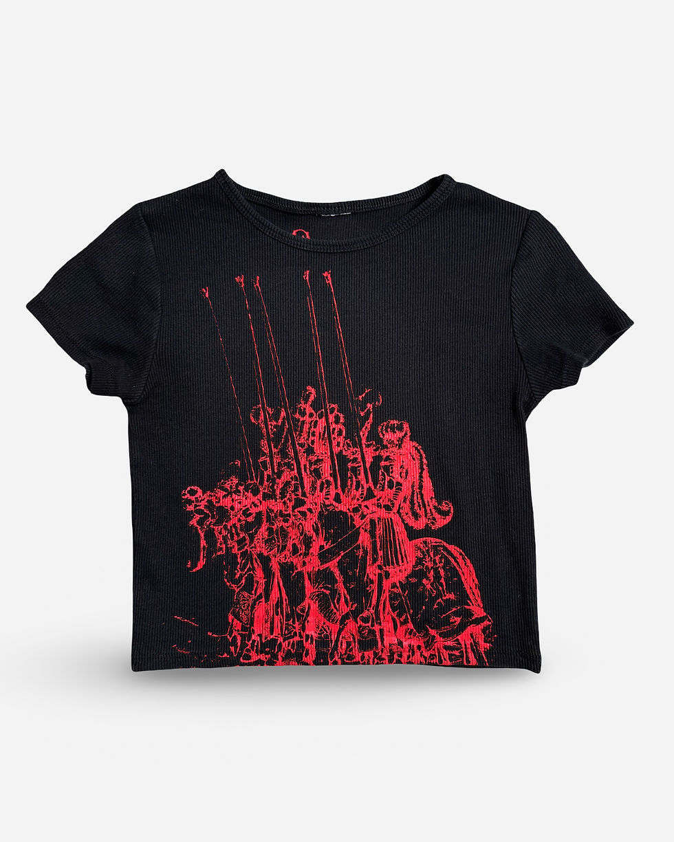 Thumbnail: dead predators baby tee no.003 (sz XS)