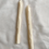 Thumbnail: hand carved soy taper candles - ivory