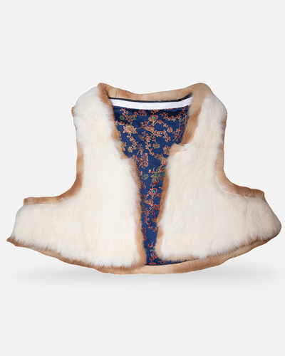モモ　STATE OF MIND fur vest Monnalisa vest Grey girls