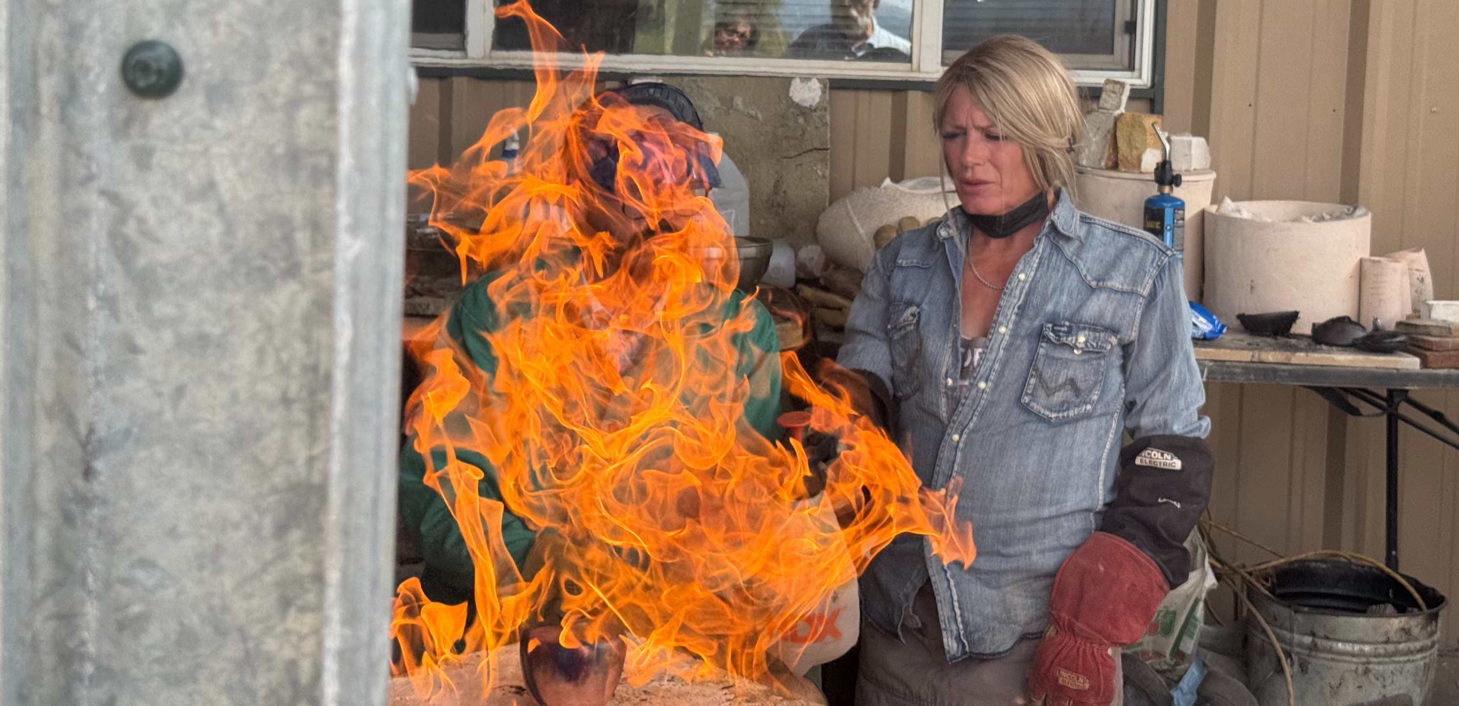 raku fire with Dee Dee Mangum