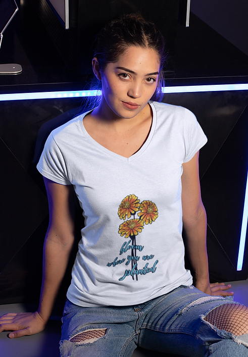 v-neck-t-shirt-mockup-featuring-a-girl-s