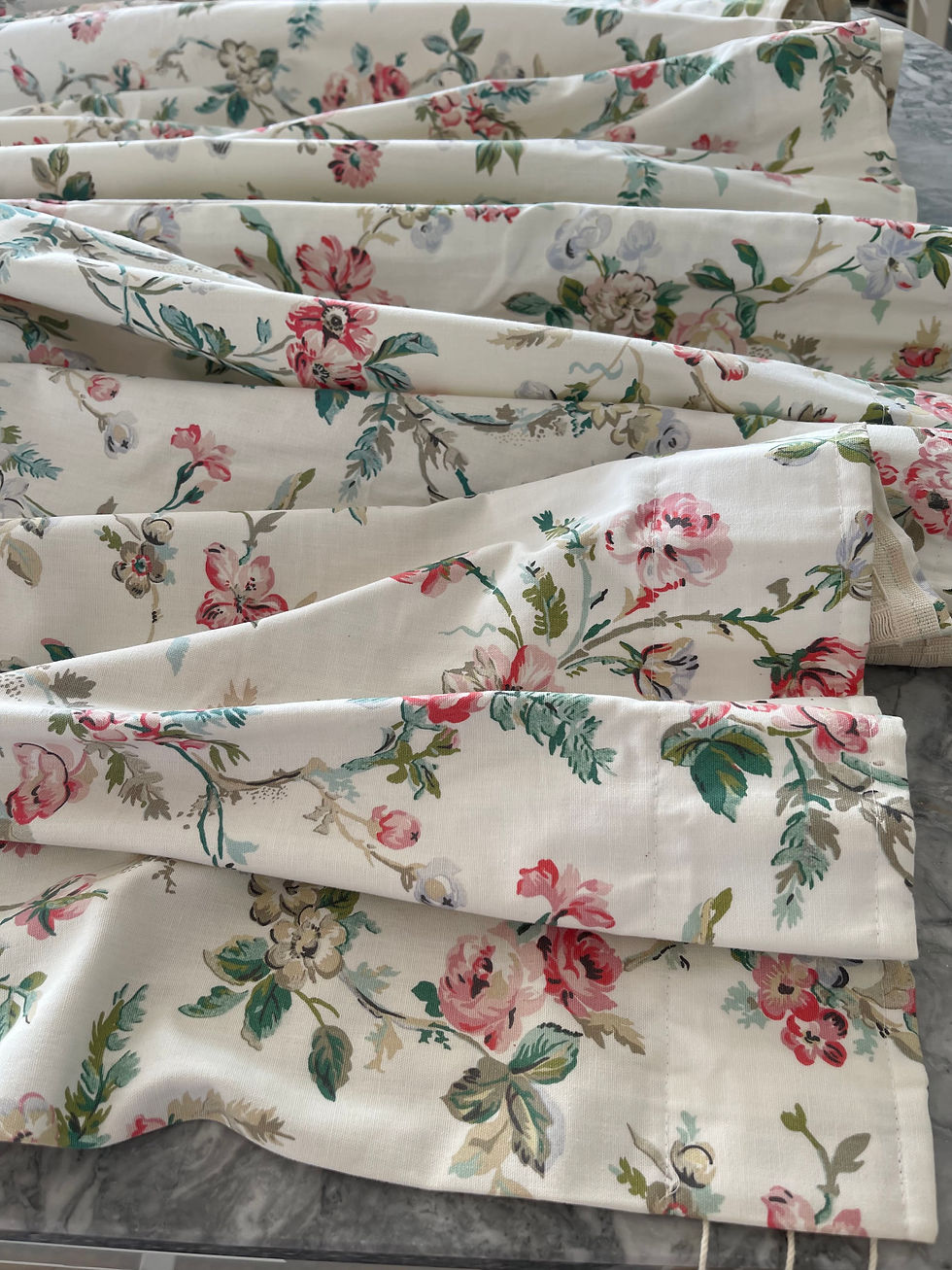 Thumbnail: Vintage Laura Ashley Floral Curtains
