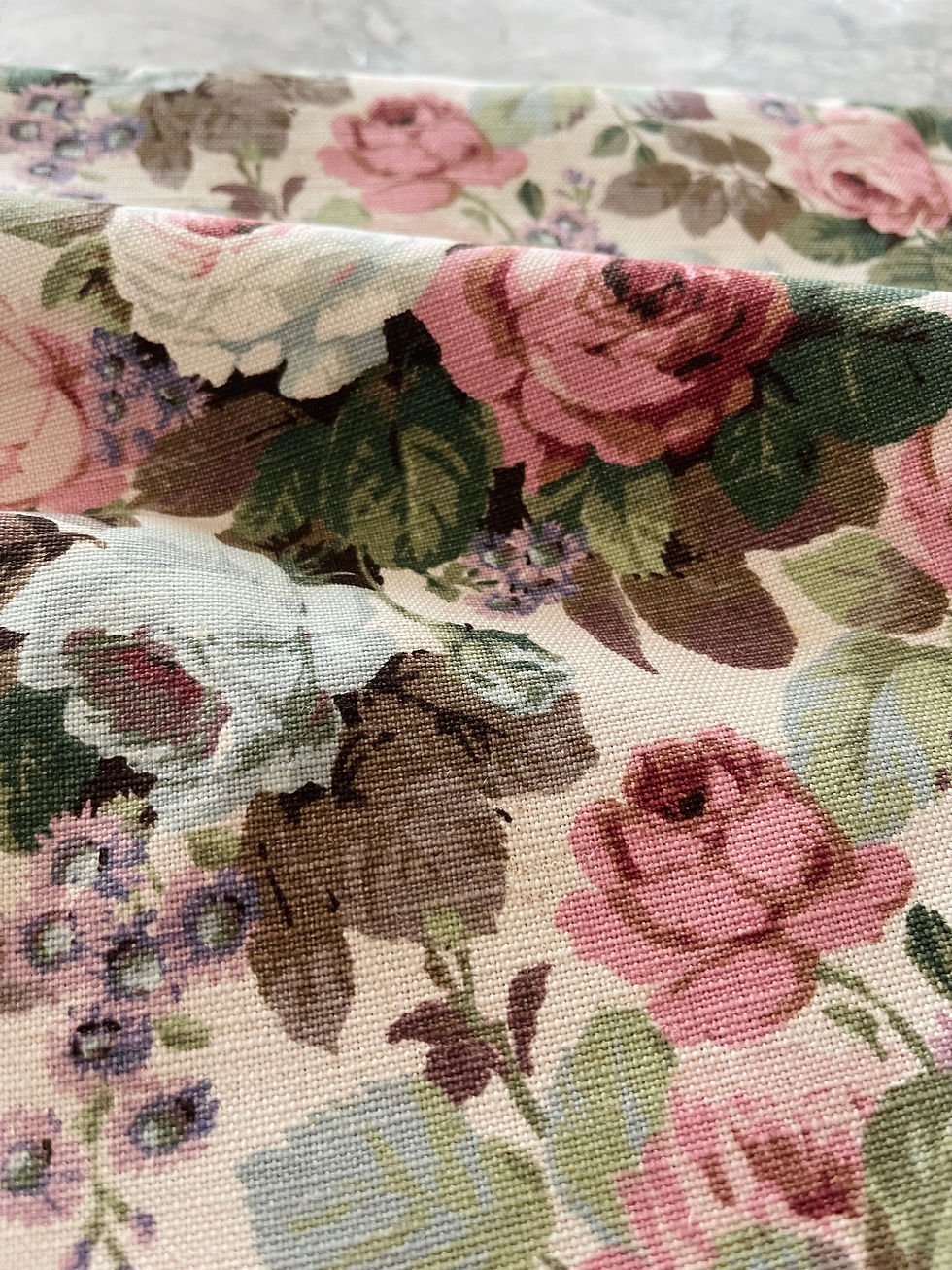 Thumbnail: Large Vintage Sanderson Little Chelsea Fabric Remnant