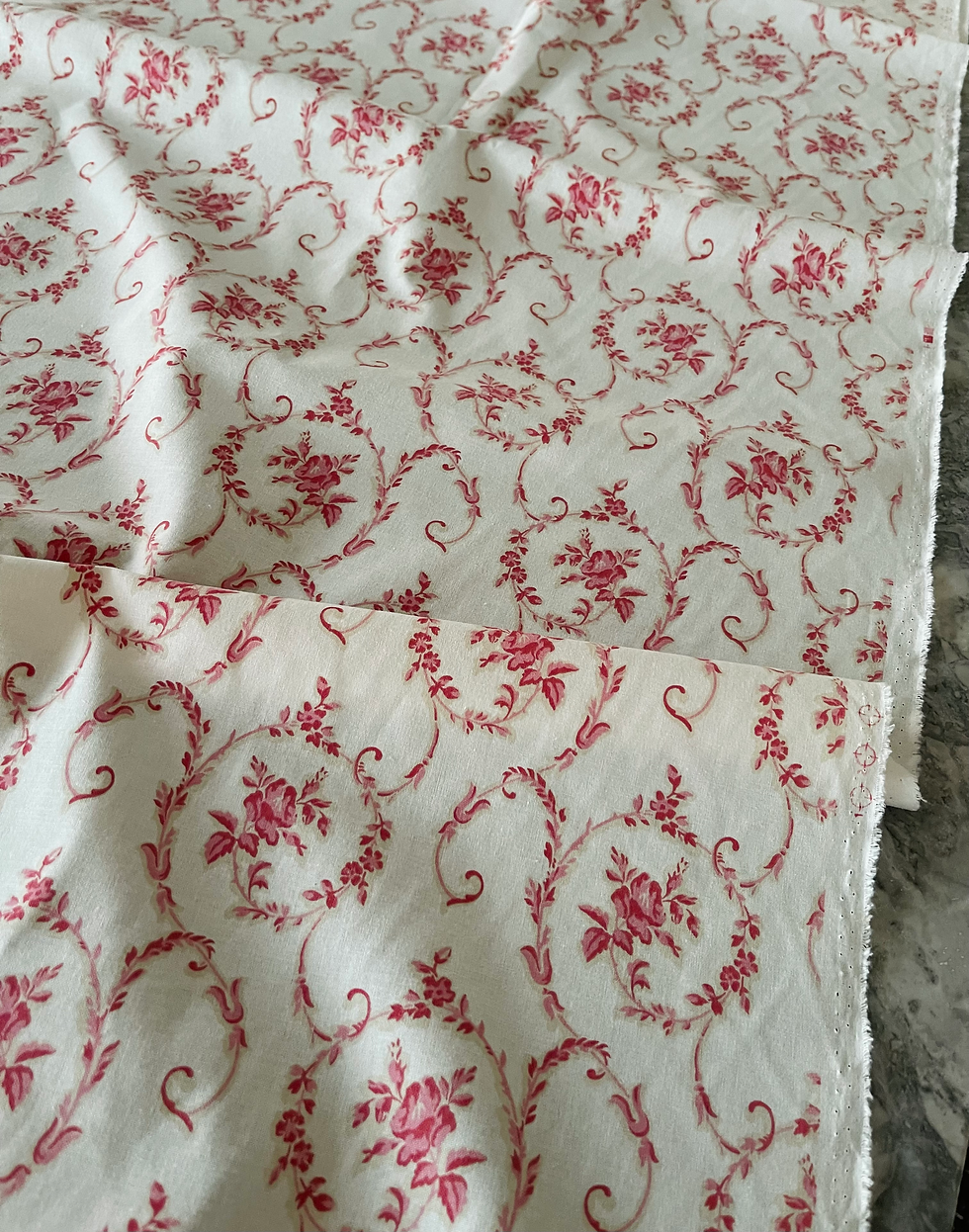 Thumbnail: Laura Ashley Normandy Rose Fabric