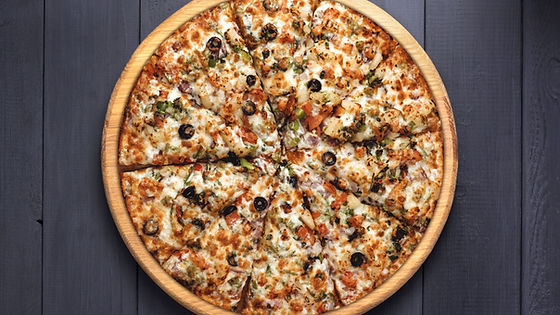 3 Large Veggie Pizzas