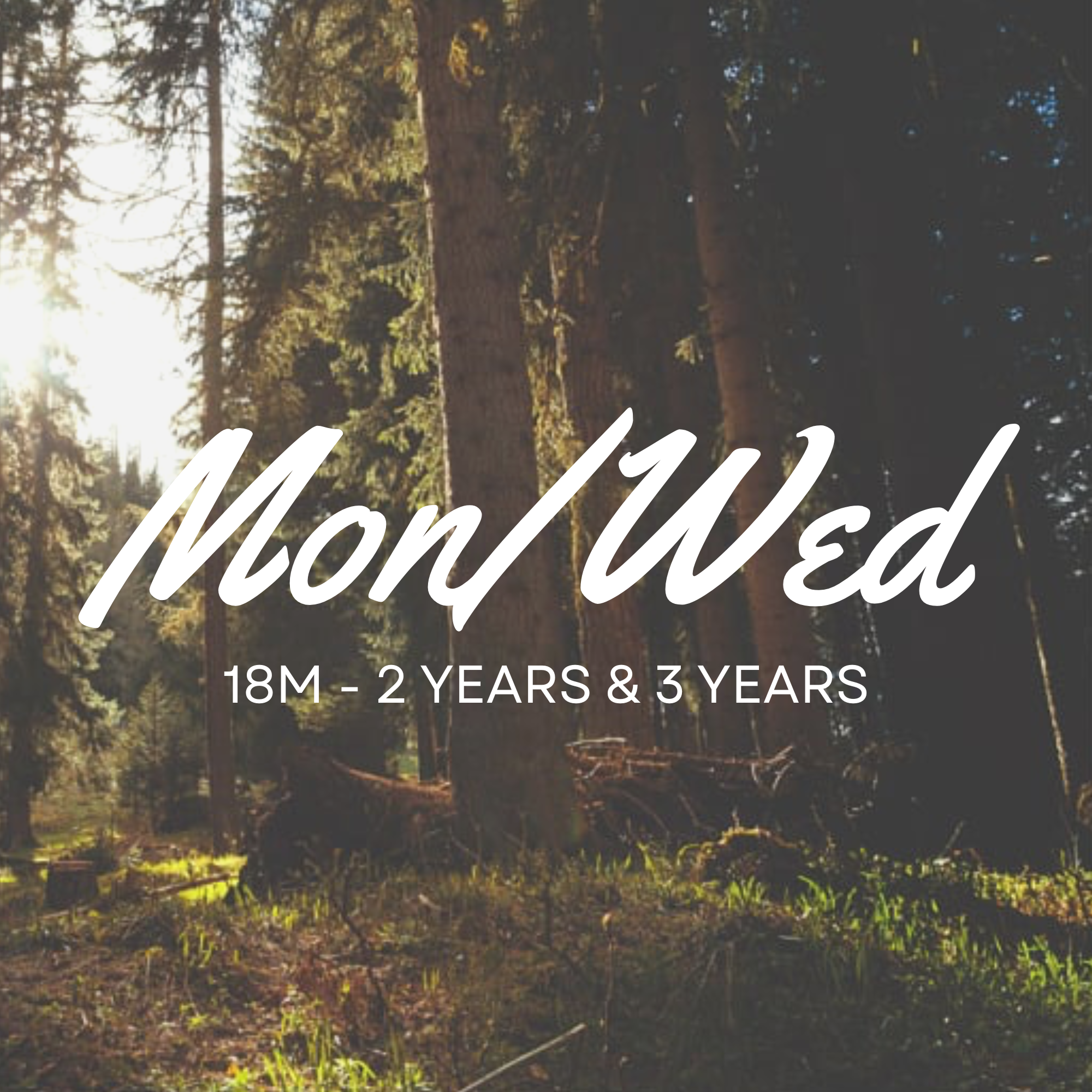 2-Day Preschool Schedule - Monday/Wednesday