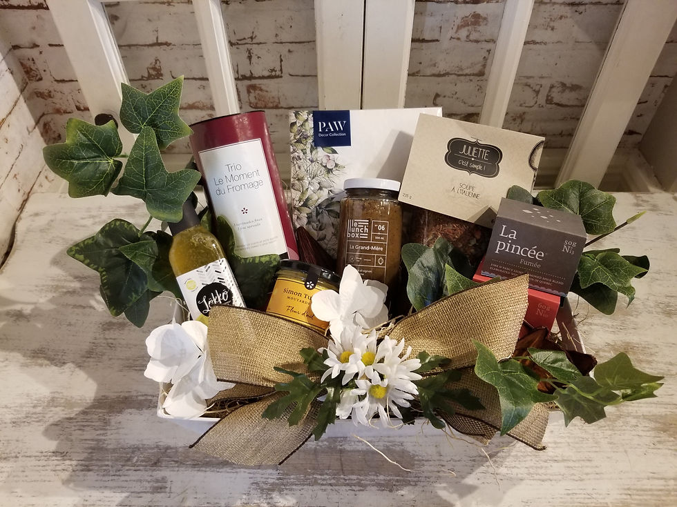 Paniers gourmet. Fleurs & Choses