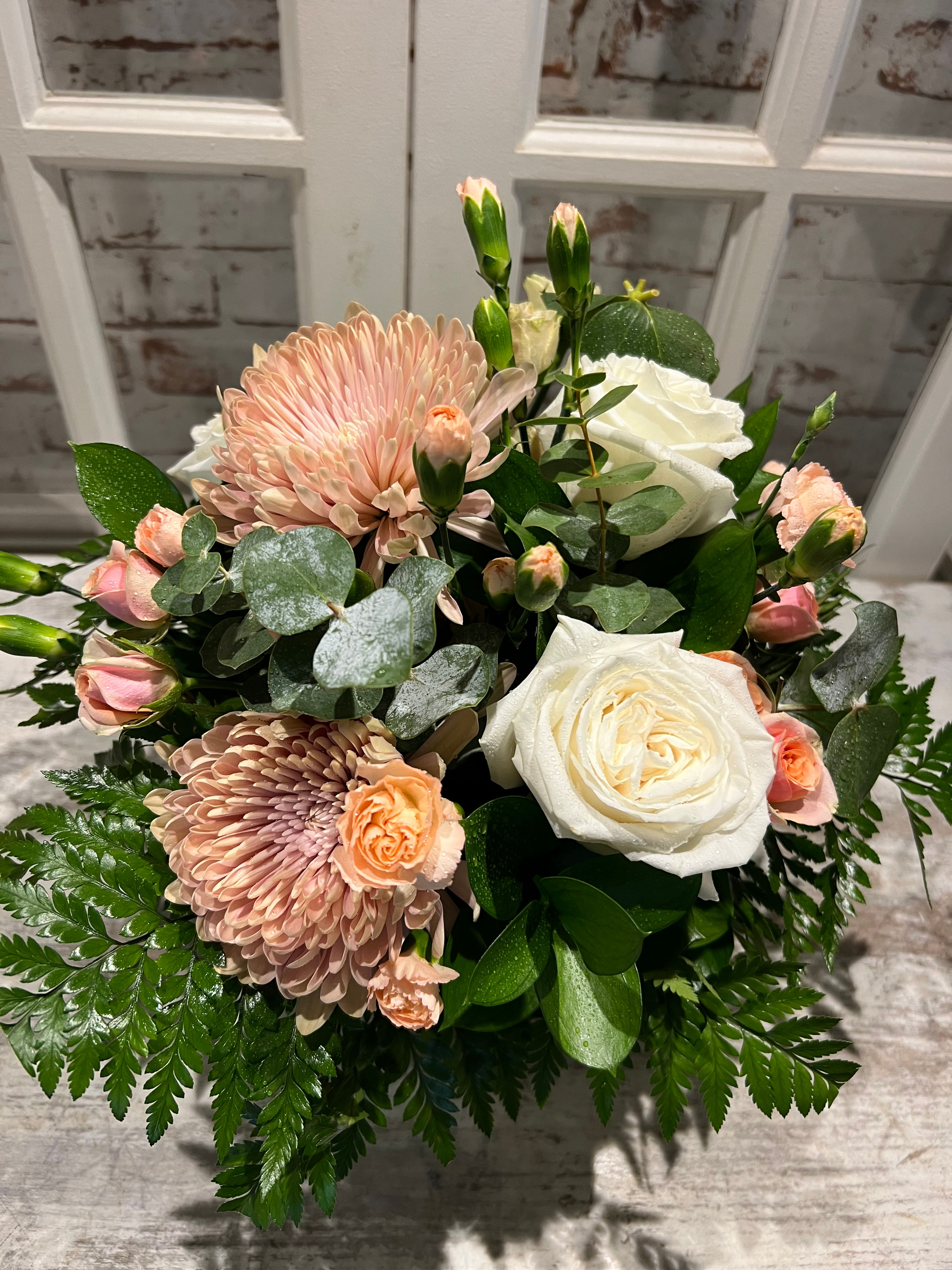 Montage pêche et blanc doux