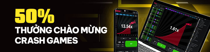 50% Thưởng Chào Mừng Crash Games