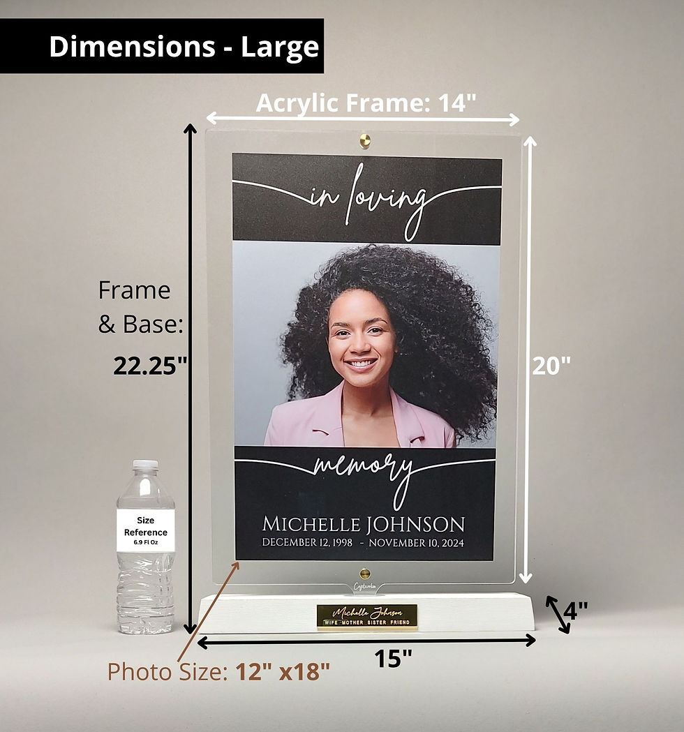 Miniatura: Memorial Photo Display - White Base