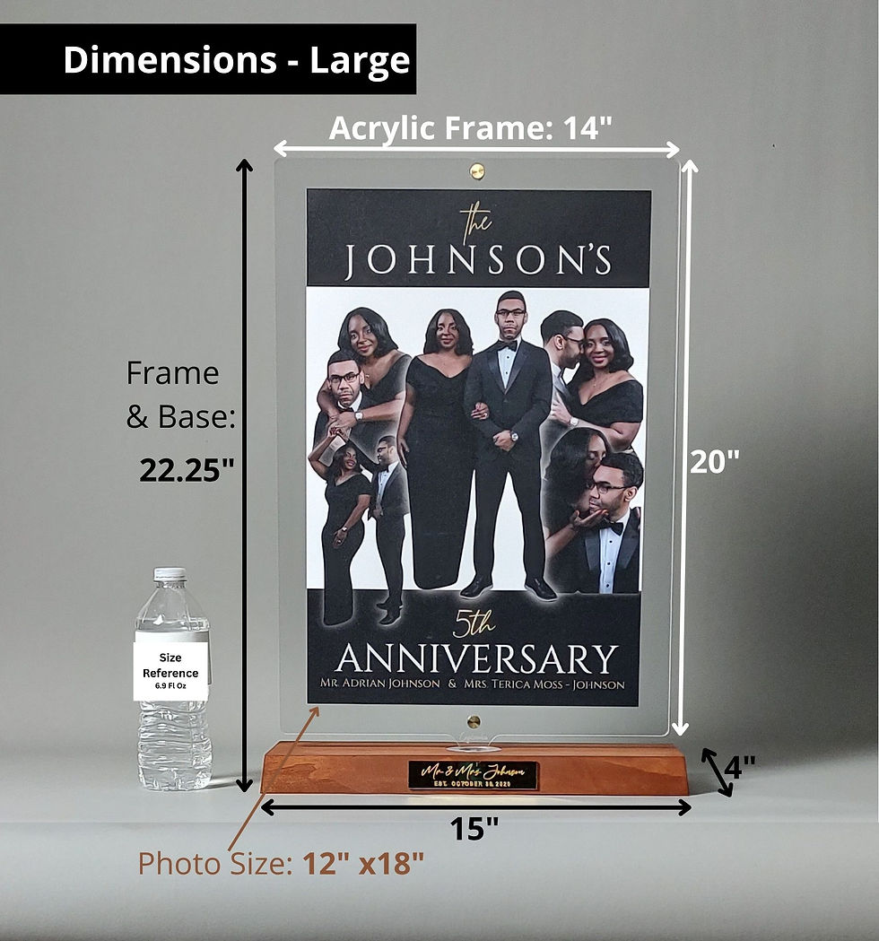 Miniatura: Anniversary Photo Display - Brown Base