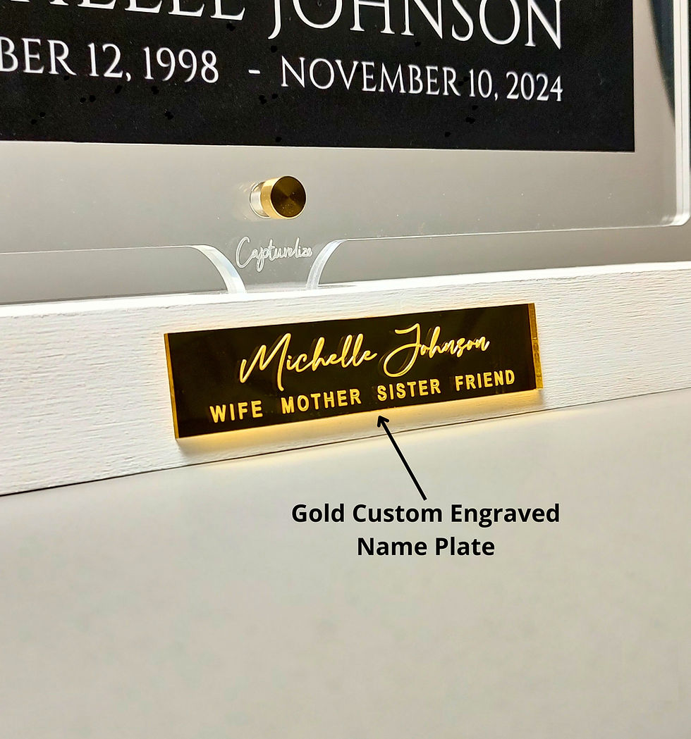 Miniatura: Memorial Photo Display - White Base