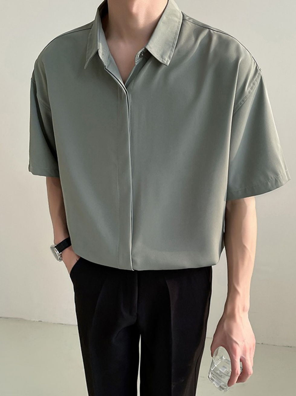 Miniatura: Camisa Seda Manga Curta